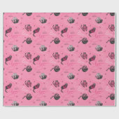 Heet Roze Kat Liefde Kittens en garen Kinderen Cadeaupapier (Vlak)