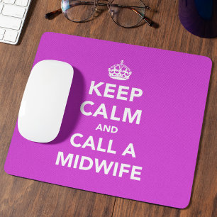Heet roze Keep Calm en bel een verloskundige - Gra Muismat