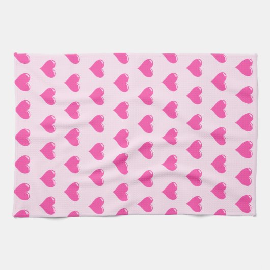 Heet Roze keukenhanddoek - Uw kleur (Horizontaal)