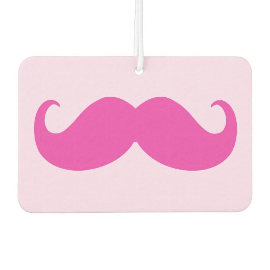 Heet Roze Klassieke Snor Luchtverfrisser (Voorkant)