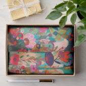 Heet Roze Kleur Bloem Abstract Schilderij Decoupag Tissuepapier (Geschenk)