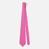 Heet Roze Kleur Effen Vlak Stropdas (Voorkant)
