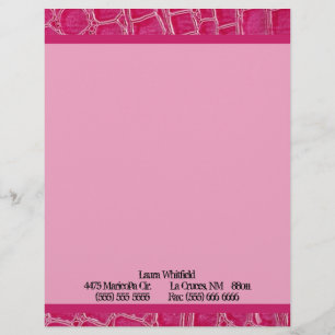 Heet roze krokodillen Huid Letterhoofdbanketbakker Briefhoofd Sjabloon