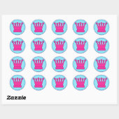 Heet Roze Kroon Sticker (Vel)