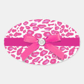 Heet Roze Leopard Envelop Seal Sticker (Voorkant)