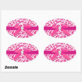 Heet Roze Leopard Envelop Seal Sticker (Vel)