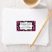 Heet Roze Leopard Print Adresetiketten Etiket (Insitu)