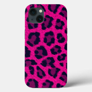Heet Roze Leopard Print Telefoon Case iPhone 13 Hoesje