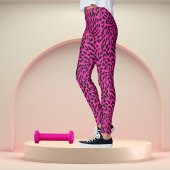 Heet Roze Leopard Safari Print Leggings