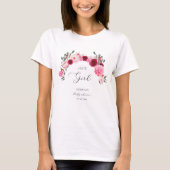 Heet roze levendige bloemen Het is een meisje Baby T-shirt (Voorkant)