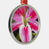 Heet roze lib Tenerife pop art waterverf Metalen Ornament (Rechts)