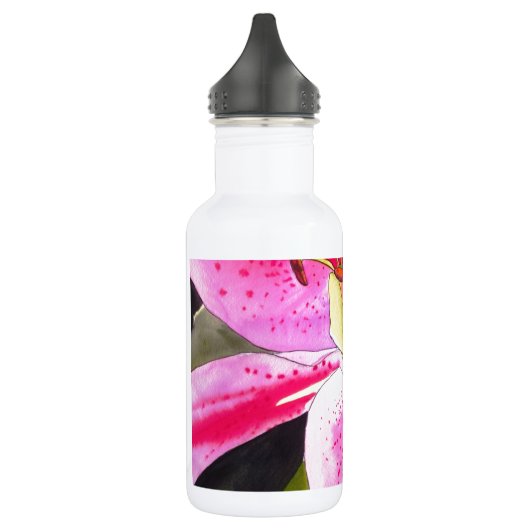 Heet roze lib Tenerife pop art waterverf Waterfles (Links)
