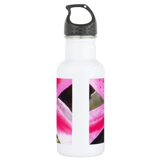 Heet roze lib Tenerife pop art waterverf Waterfles (Achterkant)