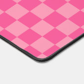 Heet Roze Licht Roze Checker Patroon Desk Mat (Hoek)