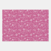 Heet Roze Liefde Bug Insect Illustratiepatroon Inpakpapier Vel (Voorkant 2)