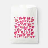 Heet Roze Liefde Hartpatroon Bedankzakje (Voorkant)