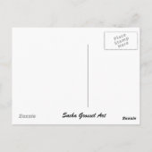 Heet-Roze liembloem waterverf pop Briefkaart (Achterkant)