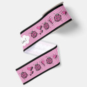 Heet Roze Lieveheersbeestjes Grosgrain Lint (Achterkant)