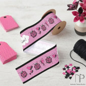 Heet Roze Lieveheersbeestjes Grosgrain Lint