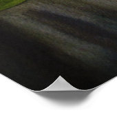 Heet Roze lily waterverf pop kunst schilderij Poster (Hoek)