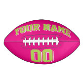 HEET ROZE LIME GROEN EN WIT Custom Football (Voorkant)