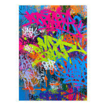 Heet roze limoengroene en blauwe graffiti-tags
