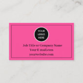Heet Roze Logo Modern Business Reward Punch Klantenkaartje (Achterkant)
