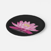 Heet roze lotusbloem papieren bordje (Gekanteld)