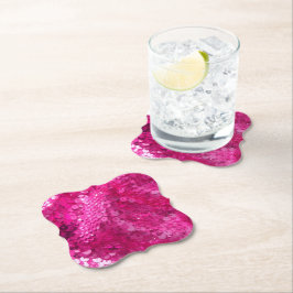 Heet Roze Lovertjes Kartonnen Onderzetters