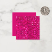 Heet Roze Lovertjes Notitiekaartje (Voorkant / Achterkant in situ)