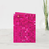 Heet Roze Lovertjes Notitiekaartje (Achterkant)