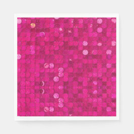 Heet Roze Lovertjes Servet