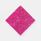 Heet Roze Lovertjes Servet (Hoek)
