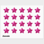 Heet Roze Lovertjes  Ster Sticker (Vel)