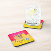 Heet Roze Luau Bier Onderzetter (Rechterzijde)