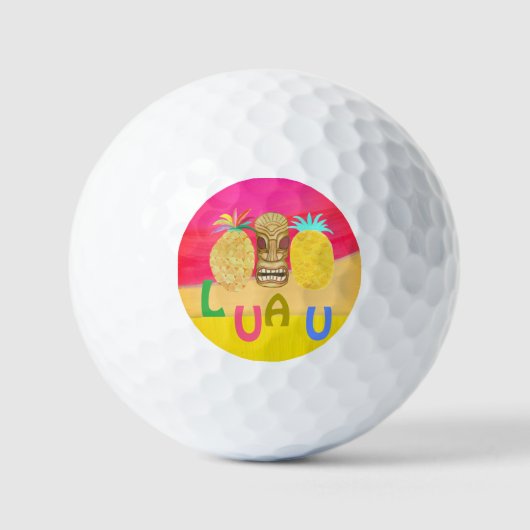 Heet Roze Luau Golfballen (Voorkant)