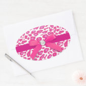 Heet roze luipaard envelopzegel sticker (Envelop)