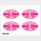 Heet roze luipaard envelopzegel sticker (Vel)