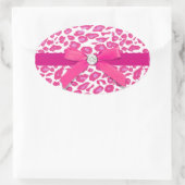 Heet roze luipaard envelopzegel sticker (Tas)