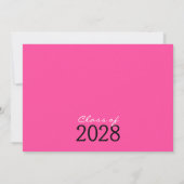 Heet Roze & Luipaard Foto Afstuderen Kaart (Achterkant)