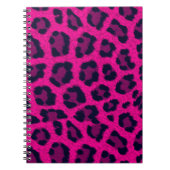 Heet Roze Luipaard Print Dier Patroon Notitieboek (Voorkant)