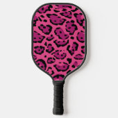 Heet Roze Luipaard Print Dier Patroon Pickleball Paddle (Achterkant)