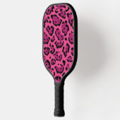 Heet Roze Luipaard Print Dier Patroon Pickleball Paddle (Links)