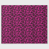 Heet Roze Luipaardprint  Cadeaupapier (Vlak)
