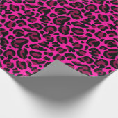 Heet Roze Luipaardprint  Cadeaupapier (Hoek)