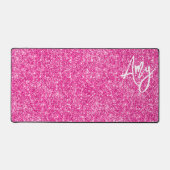 Heet Roze Luxe Glitter Bureaumat (Voorkant)