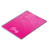 Heet Roze Luxe Glitters en Ombre Notitieboek (Linkerzijde)