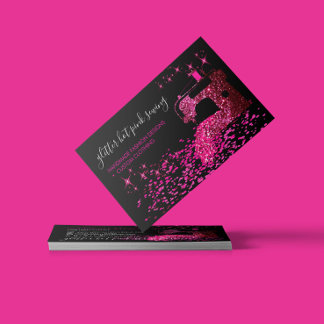 Heet Roze Machine Stof Kleermakersstof Naaien Visitekaartje