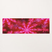 Heet Roze Magenta Starburst Psychedelische Fractal Yogamat (Achterkant (horizontaal))