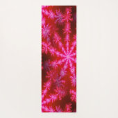 Heet Roze Magenta Starburst Psychedelische Fractal Yogamat (Achterkant)